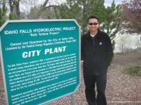 David next to Idaho Falls Hydroelectric project sign.jpg
