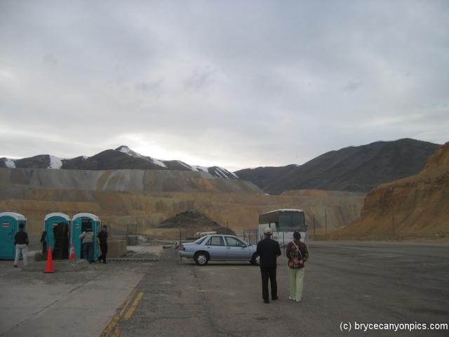 Tour bus in Bingham Canyon Mine in Salt Lake City.jpg

