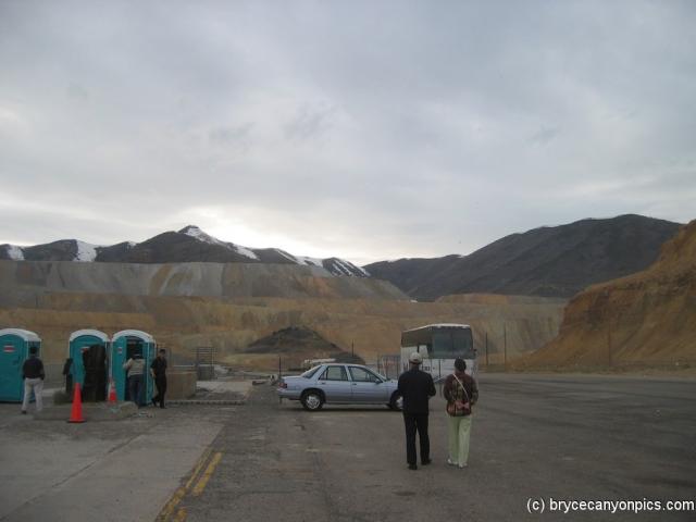 Tour bus in Bingham Canyon Mine in Salt Lake City.jpg