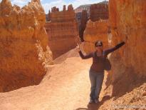 Joann gives the peace sign in Bryce Canyon.jpg

